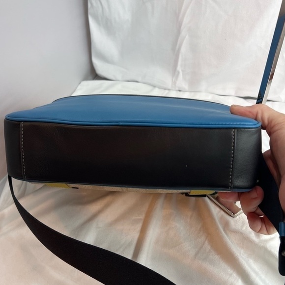 COACH Track Crossbody Bag In Colorblock Signature Canvas With Coach Stamp - Picture 7 of 14